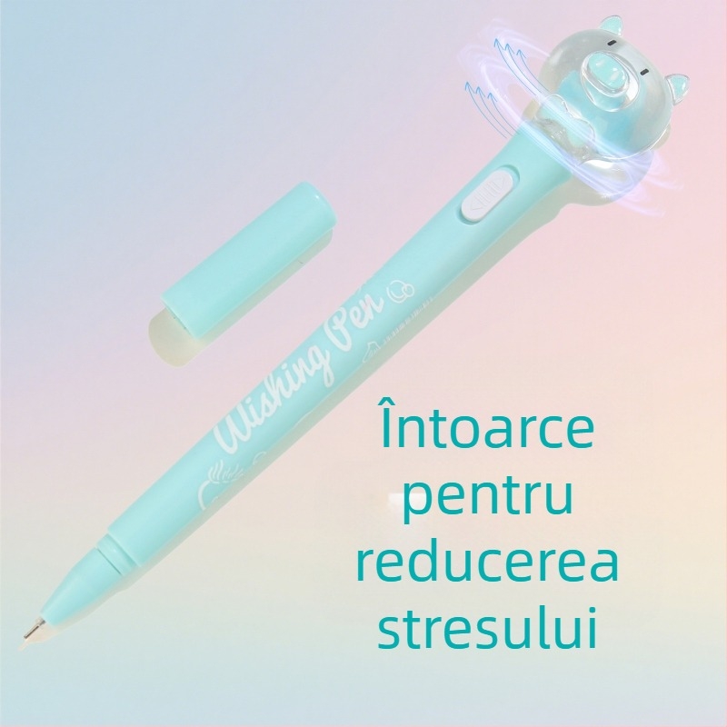 Pix de evidență cu temă macarons, scriere lină, seria Cartoon Cute, corp din plastic, neșters, vârf din alt material