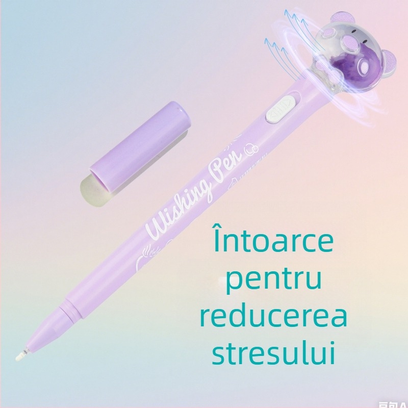 Pix de evidență cu temă macarons, scriere lină, seria Cartoon Cute, corp din plastic, neșters, vârf din alt material