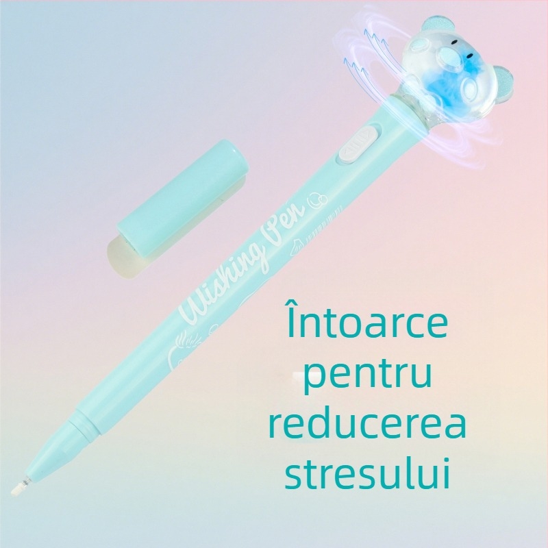 Pix de evidență cu temă macarons, scriere lină, seria Cartoon Cute, corp din plastic, neșters, vârf din alt material