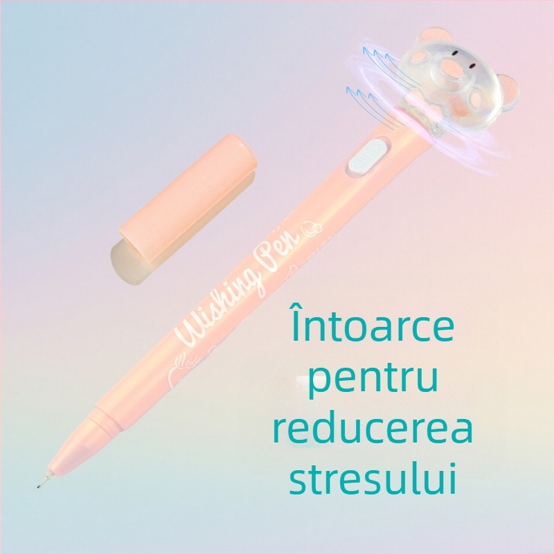 Pix de evidență cu temă macarons, scriere lină, seria Cartoon Cute, corp din plastic, neșters, vârf din alt material