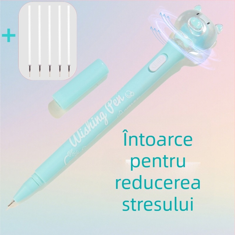 Pix de evidență cu temă macarons, scriere lină, seria Cartoon Cute, corp din plastic, neșters, vârf din alt material