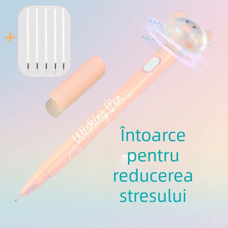 Pix de evidență cu temă macarons, scriere lină, seria Cartoon Cute, corp din plastic, neșters, vârf din alt material