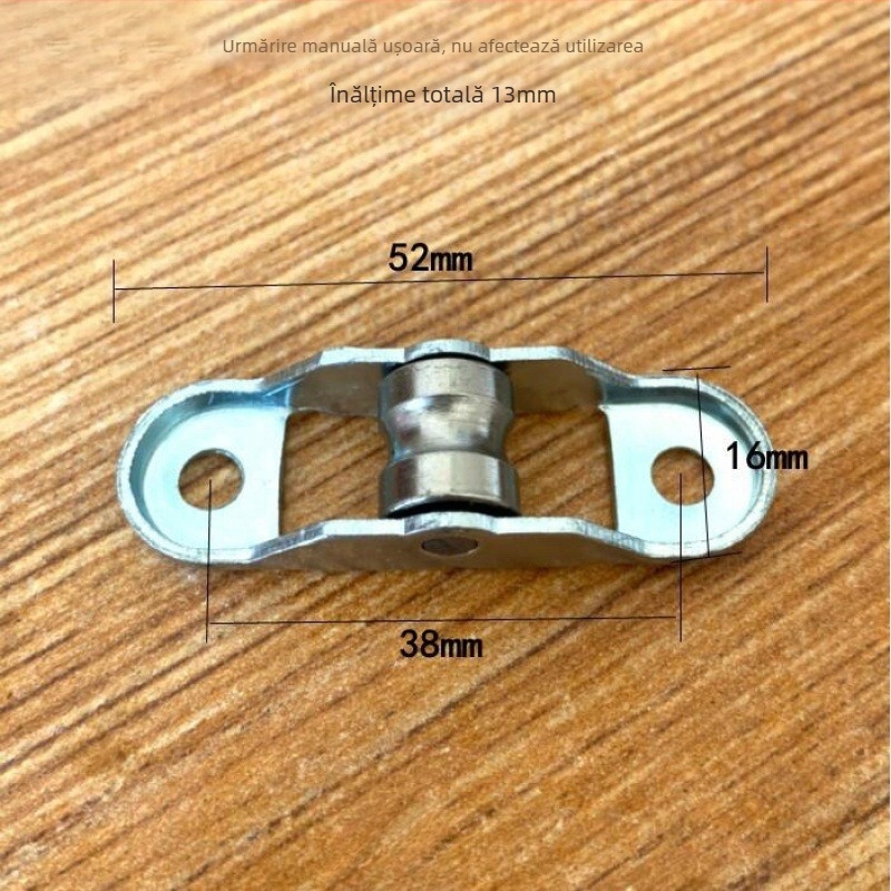 Kit role inferior pentru uși din plastic-oțel și ferestre glisante din sticlă - grosimea pereților 1 mm, diametrul exterior 1 mm, diametrul axului 1 mm, raza șanțului pentru frânghie 1 mm