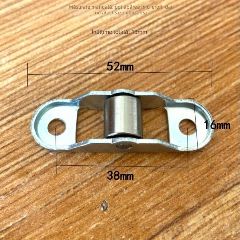 Kit role inferior pentru uși din plastic-oțel și ferestre glisante din sticlă - grosimea pereților 1 mm, diametrul exterior 1 mm, diametrul axului 1 mm, raza șanțului pentru frânghie 1 mm