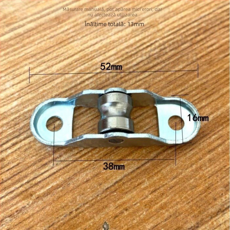 Kit role inferior pentru uși din plastic-oțel și ferestre glisante din sticlă - grosimea pereților 1 mm, diametrul exterior 1 mm, diametrul axului 1 mm, raza șanțului pentru frânghie 1 mm