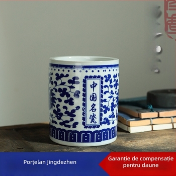 Suport pentru pensule Fengnuo, formă rotundă, model 985, cod F96J76HHMJ67M7, cadou pentru casă