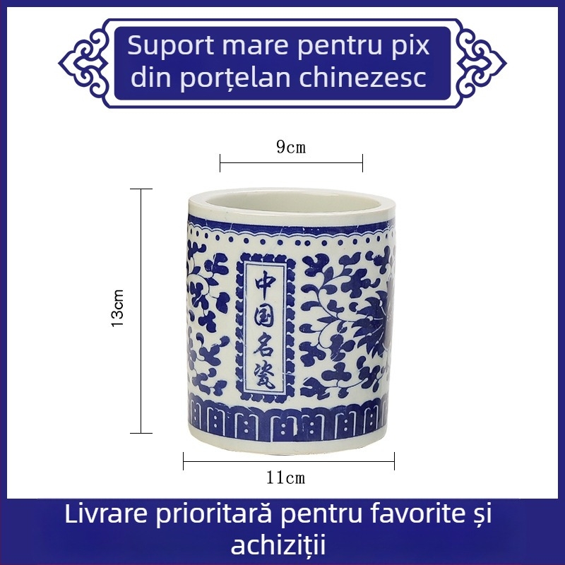 Suport pentru pensule Fengnuo, formă rotundă, model 985, cod F96J76HHMJ67M7, cadou pentru casă