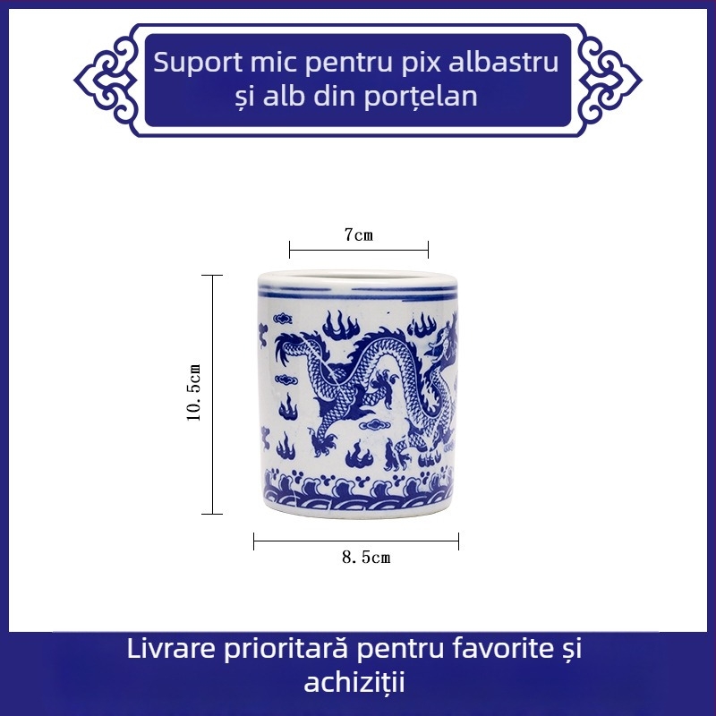 Suport pentru pensule Fengnuo, formă rotundă, model 985, cod F96J76HHMJ67M7, cadou pentru casă