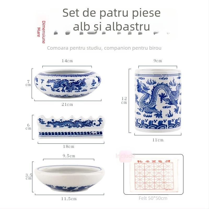 Suport pentru pensule Fengnuo, formă rotundă, model 985, cod F96J76HHMJ67M7, cadou pentru casă