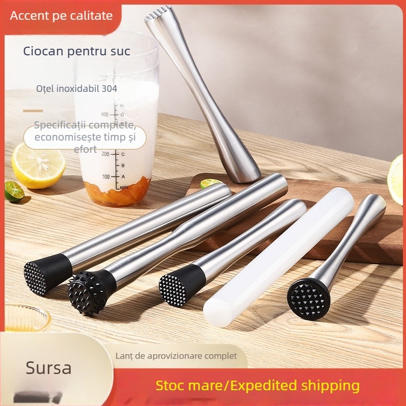 Aijige Oțel Inox 304 Ciocan pentru zdrobirea gheții și muddler pentru suc, pentru ceai cu lămâie - Stil modern simplu