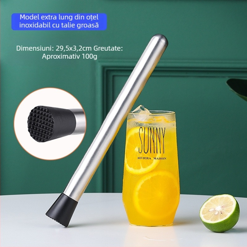 Aijige Oțel Inox 304 Ciocan pentru zdrobirea gheții și muddler pentru suc, pentru ceai cu lămâie - Stil modern simplu