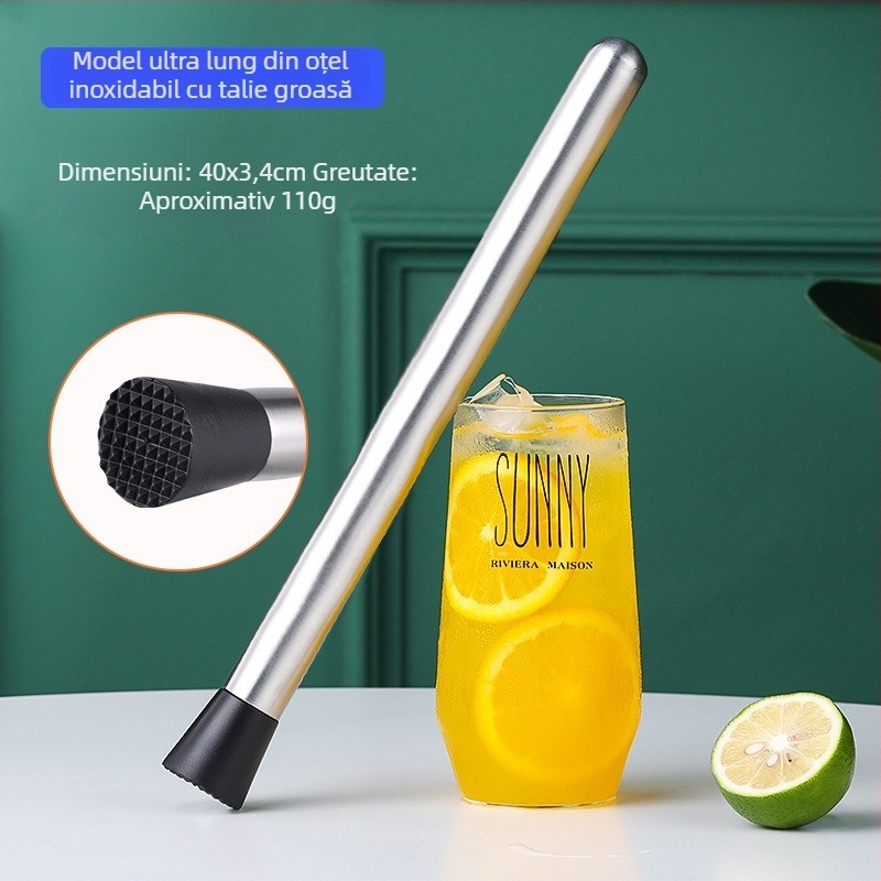 Aijige Oțel Inox 304 Ciocan pentru zdrobirea gheții și muddler pentru suc, pentru ceai cu lămâie - Stil modern simplu