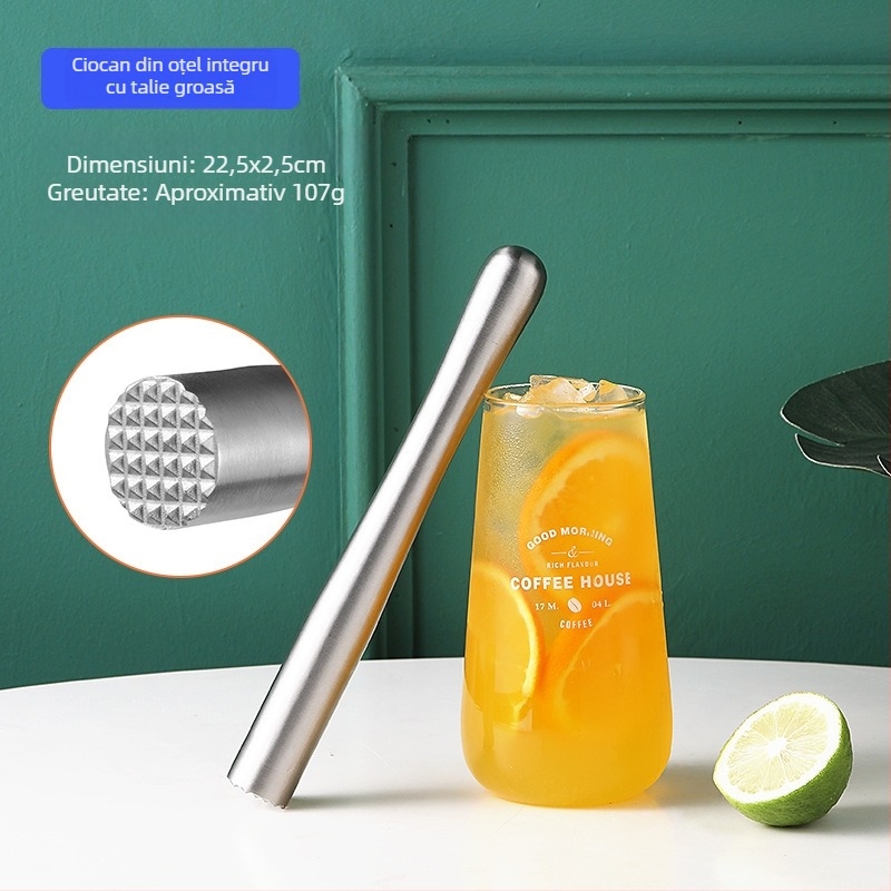Aijige Oțel Inox 304 Ciocan pentru zdrobirea gheții și muddler pentru suc, pentru ceai cu lămâie - Stil modern simplu