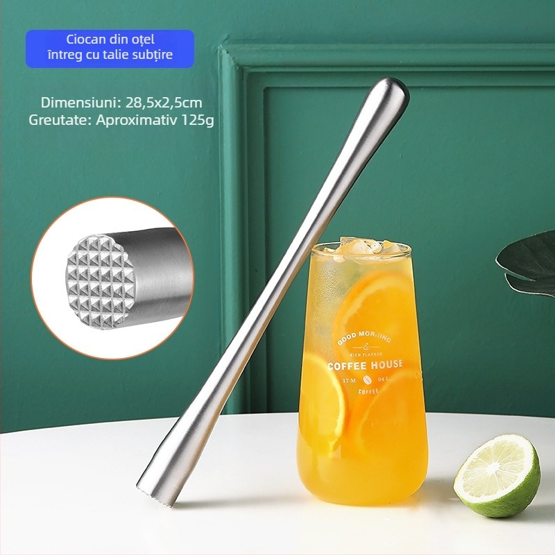 Aijige Oțel Inox 304 Ciocan pentru zdrobirea gheții și muddler pentru suc, pentru ceai cu lămâie - Stil modern simplu