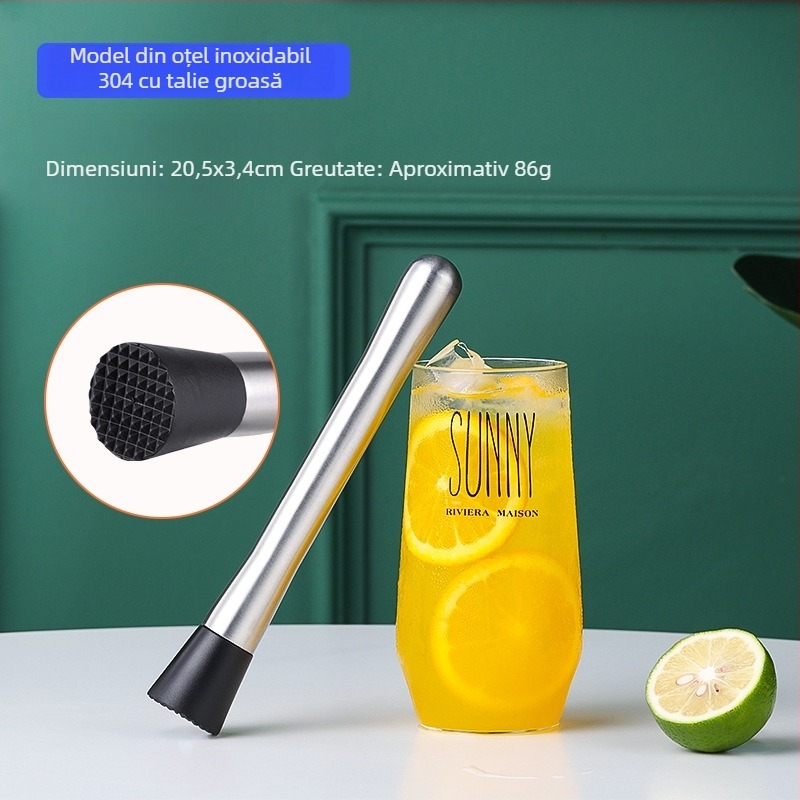 Aijige Oțel Inox 304 Ciocan pentru zdrobirea gheții și muddler pentru suc, pentru ceai cu lămâie - Stil modern simplu