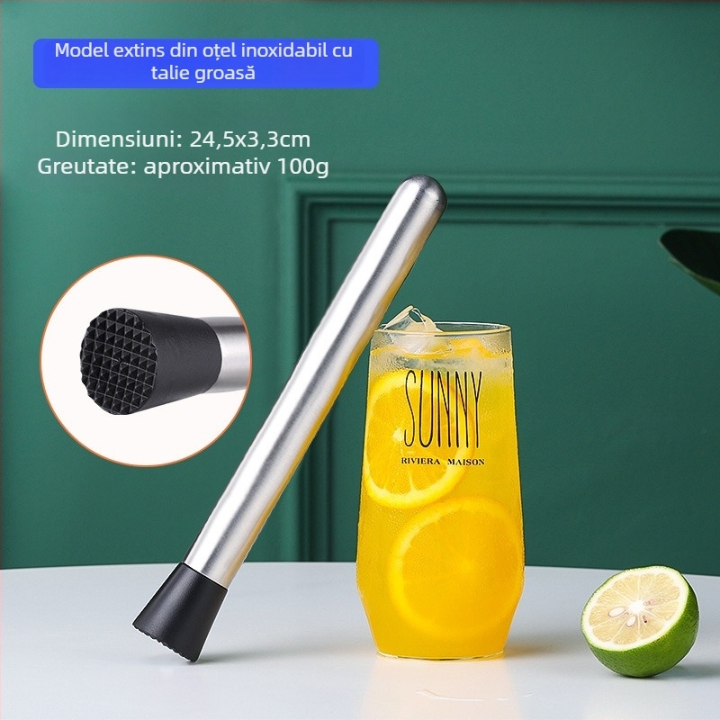 Aijige Oțel Inox 304 Ciocan pentru zdrobirea gheții și muddler pentru suc, pentru ceai cu lămâie - Stil modern simplu