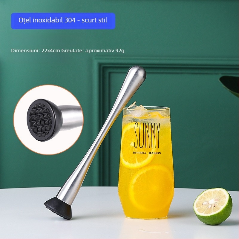 Aijige Oțel Inox 304 Ciocan pentru zdrobirea gheții și muddler pentru suc, pentru ceai cu lămâie - Stil modern simplu