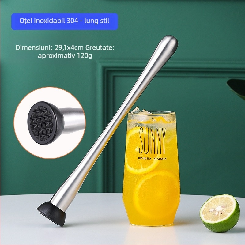 Aijige Oțel Inox 304 Ciocan pentru zdrobirea gheții și muddler pentru suc, pentru ceai cu lămâie - Stil modern simplu