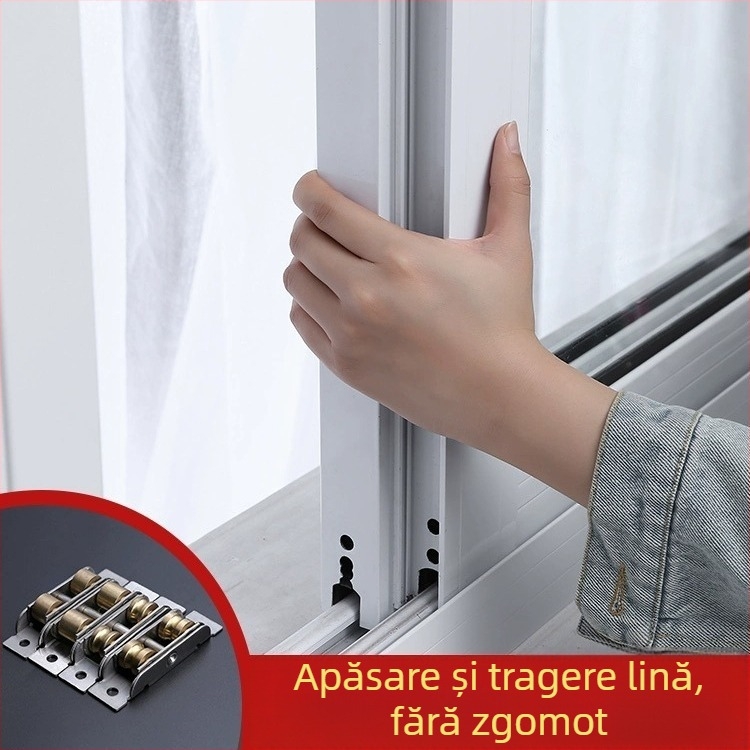 Rulă pentru uși și ferestre, corp din oțel inoxidabil și roată din cupru, grosimea peretelui 1,8 mm, model Plastic steel door and window pulleys