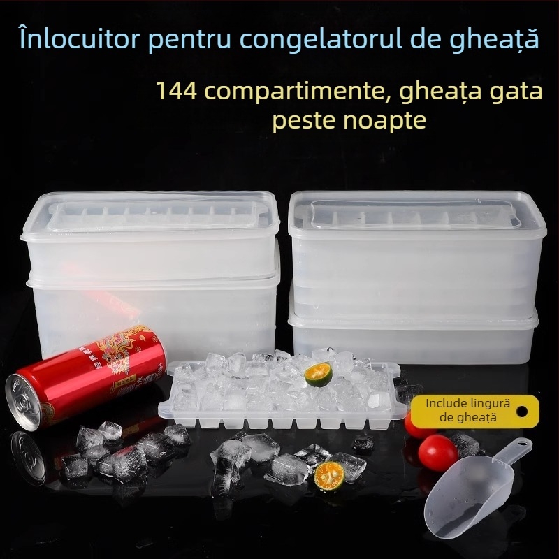 Formă pentru cuburi de gheață din PP, 32 cavități, de calitate alimentară, eliberare ușoară