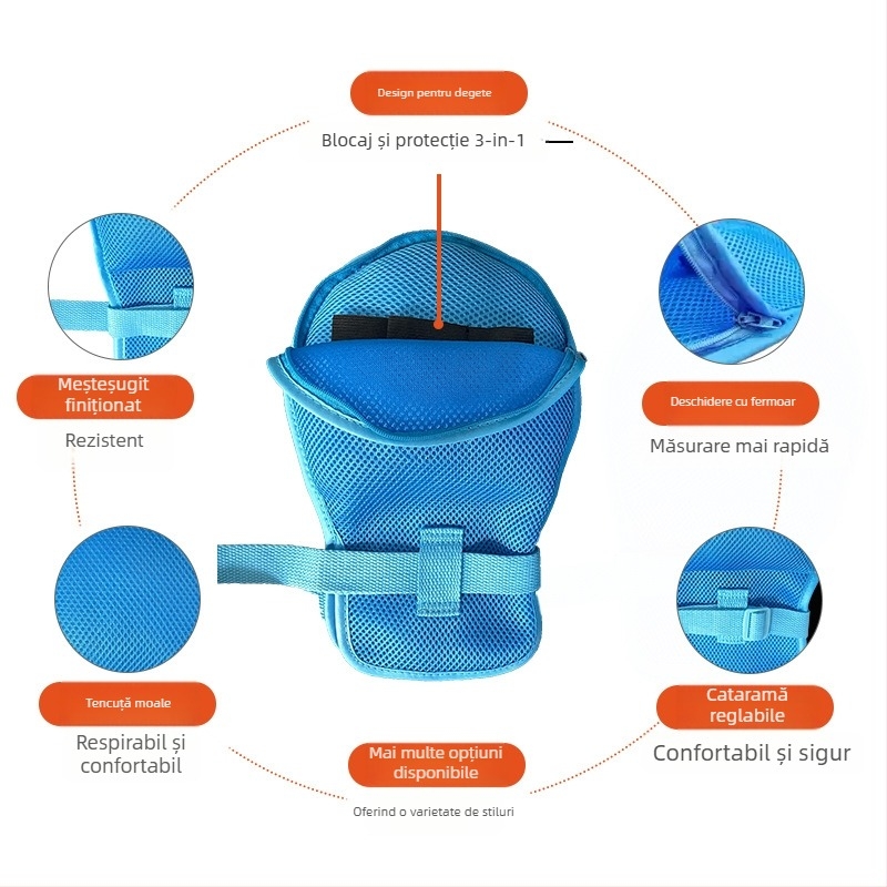 Mănuși de restricție pentru persoane vârstnice imobilizate, plasă de poliester cu căptușeală din bumbac, calde, protecție la praf, anti-tăiere