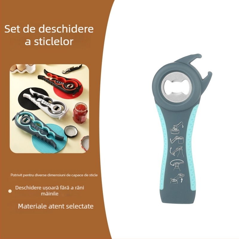 Set de deschizătoare pentru sticle și conserve, portabil, pentru o varietate de conserve