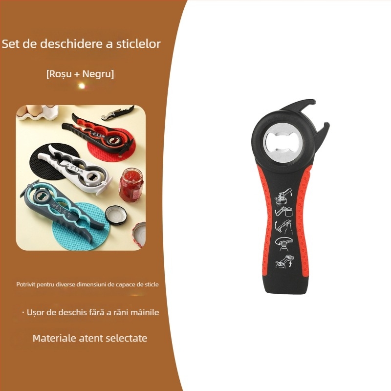 Set de deschizătoare pentru sticle și conserve, portabil, pentru o varietate de conserve