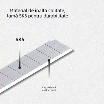 Cuțit de artă Deli, corp din plastic/metal, lățimea lamei 18 mm, grosimea lamei 0,5 mm, modelul 2001-2057