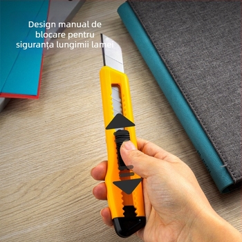 Cuțit de artă Deli, corp din plastic/metal, lățimea lamei 18 mm, grosimea lamei 0,5 mm, modelul 2001-2057