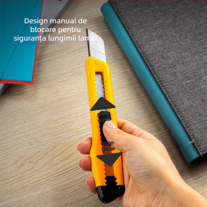 Cuțit de artă Deli, corp din plastic/metal, lățimea lamei 18 mm, grosimea lamei 0,5 mm, modelul 2001-2057