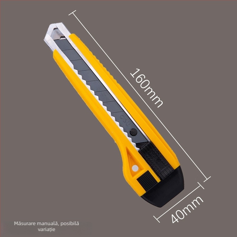Cuțit de artă Deli, corp din plastic/metal, lățimea lamei 18 mm, grosimea lamei 0,5 mm, modelul 2001-2057