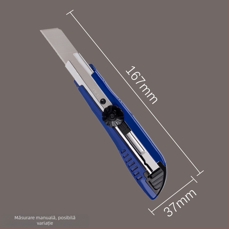 Cuțit de artă Deli, corp din plastic/metal, lățimea lamei 18 mm, grosimea lamei 0,5 mm, modelul 2001-2057