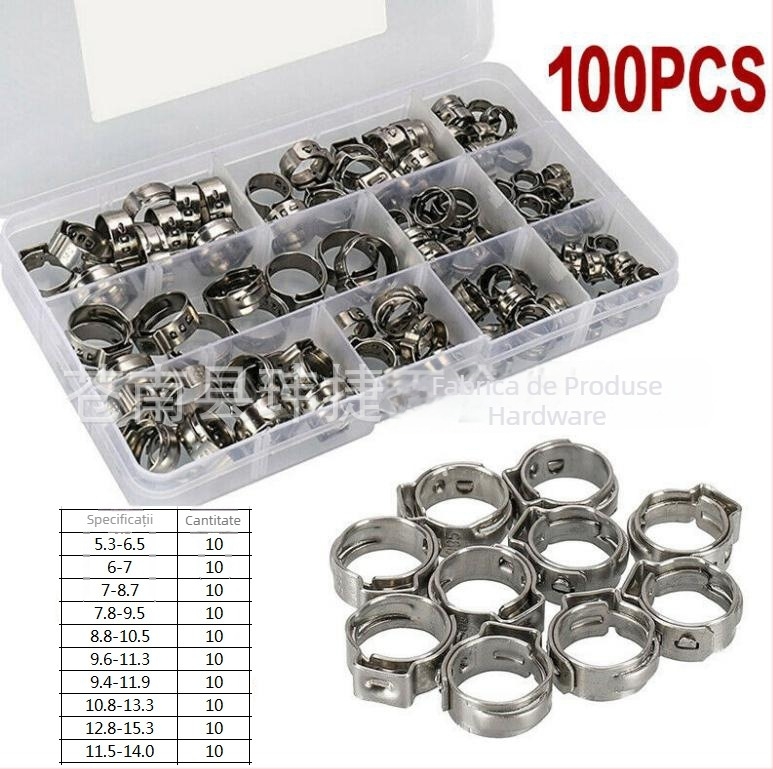 Set cu o singură clemă, diametru nominal 6–28,6 mm, diametru de prindere 6–29,6 mm, interval de aplicație 7–21