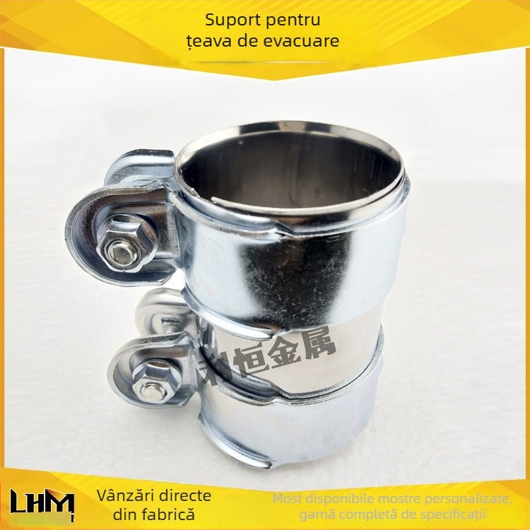 Colier pentru țeava de evacuare, din oțel inoxidabil, diametru nominal 50 mm, diametru de prindere 48 mm, interval de utilizare 50–65 mm, Li Heng