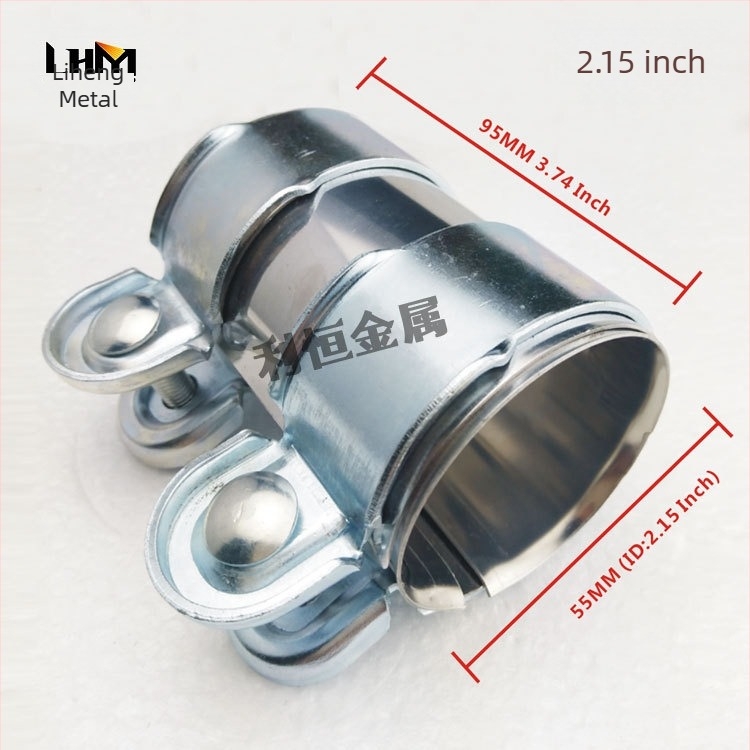 Colier pentru țeava de evacuare, din oțel inoxidabil, diametru nominal 50 mm, diametru de prindere 48 mm, interval de utilizare 50–65 mm, Li Heng