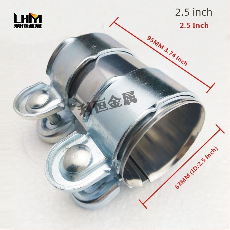 Colier pentru țeava de evacuare, din oțel inoxidabil, diametru nominal 50 mm, diametru de prindere 48 mm, interval de utilizare 50–65 mm, Li Heng