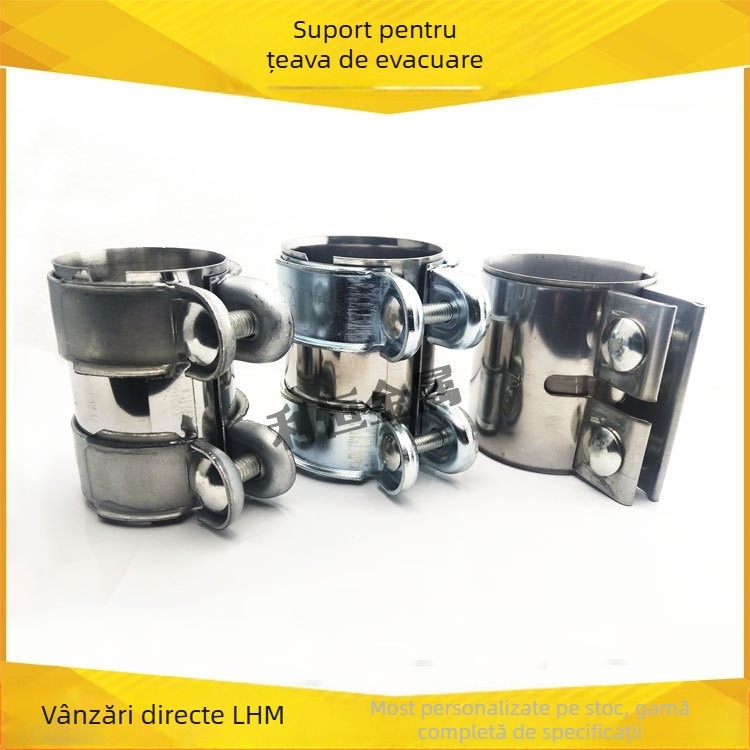 Colier pentru țeava de evacuare, din oțel inoxidabil, diametru nominal 50 mm, diametru de prindere 48 mm, interval de utilizare 50–65 mm, Li Heng