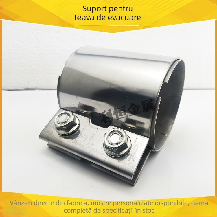 Colier pentru țeava de evacuare, din oțel inoxidabil, diametru nominal 50 mm, diametru de prindere 48 mm, interval de utilizare 50–65 mm, Li Heng