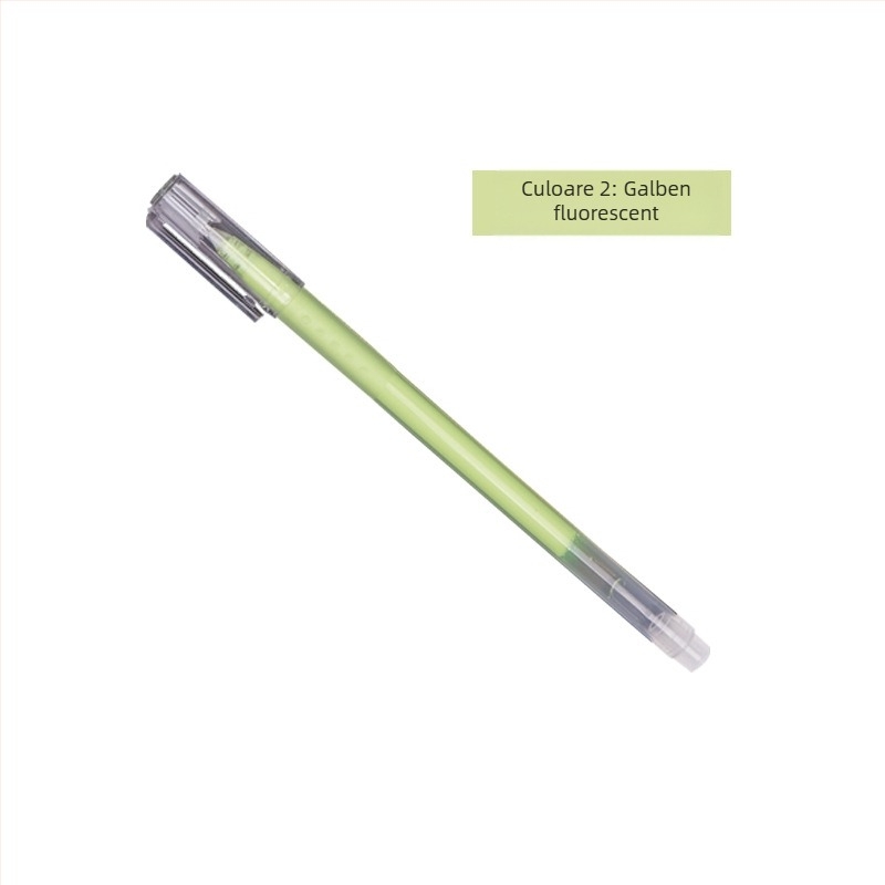 Pix fosforescent pentru jurnal, stilou cu contur pentru evidențiere, model 972-A, corp din plastic, ambalare în pungă, personalizare disponibilă