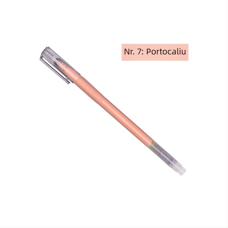 Pix fosforescent pentru jurnal, stilou cu contur pentru evidențiere, model 972-A, corp din plastic, ambalare în pungă, personalizare disponibilă