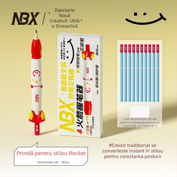 Prindere pentru creion pentru copii – corecție a posturii, husă din silicon și ABS, set în cutie NBX