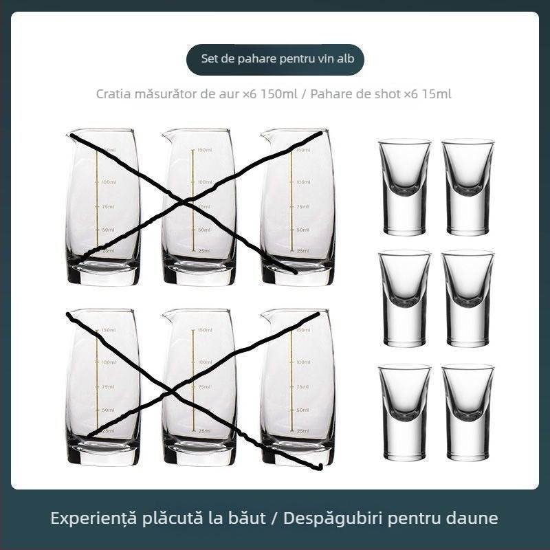 Set de vin cu decantor, scară de măsură, pahare mici și cutie cadou — stil chinoiserie nou