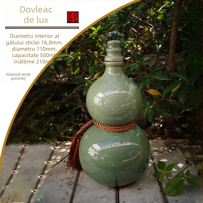 Sticlă de vin ceramică în formă de dovleac, pentru uz casnic, capac sigilat, pentru vin, sticlă goală
