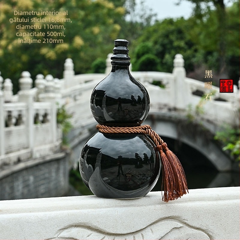 Sticlă de vin ceramică în formă de dovleac, pentru uz casnic, capac sigilat, pentru vin, sticlă goală