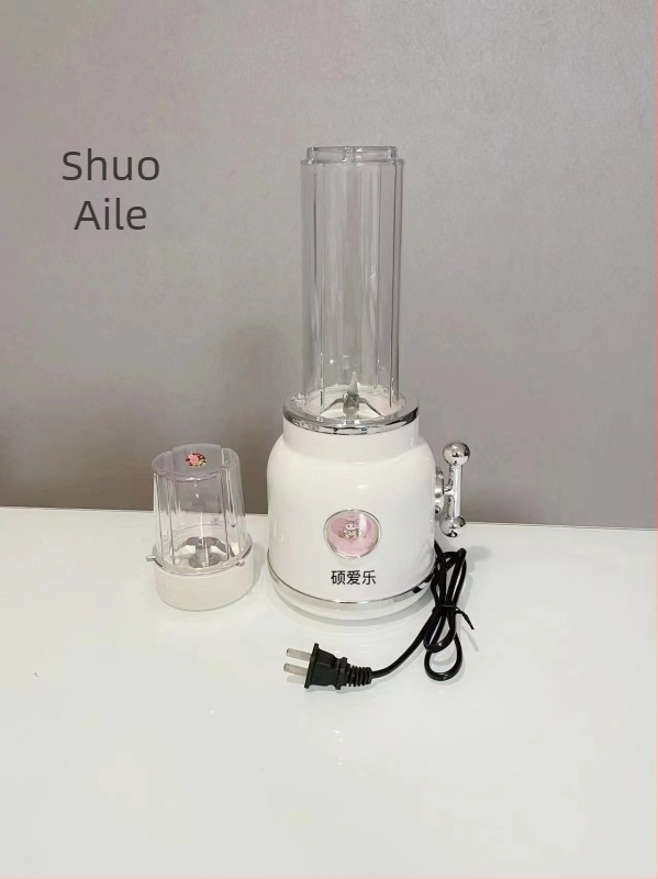 Storcător de fructe mini portabil pentru bucătărie, procesor de fructe și sucuri, capacitate sub 1 L, tensiune ≤ 36 V, viteză motor ≤ 10.000 rpm, lamă de amestec: 1, cu lame de amestecare duble, control mecanic