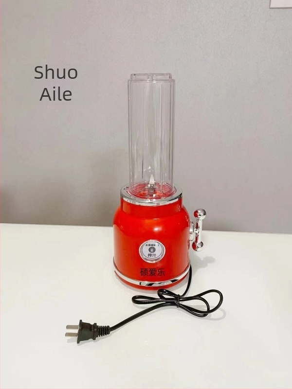 Storcător de fructe mini portabil pentru bucătărie, procesor de fructe și sucuri, capacitate sub 1 L, tensiune ≤ 36 V, viteză motor ≤ 10.000 rpm, lamă de amestec: 1, cu lame de amestecare duble, control mecanic