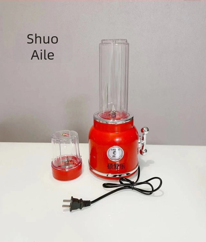 Storcător de fructe mini portabil pentru bucătărie, procesor de fructe și sucuri, capacitate sub 1 L, tensiune ≤ 36 V, viteză motor ≤ 10.000 rpm, lamă de amestec: 1, cu lame de amestecare duble, control mecanic