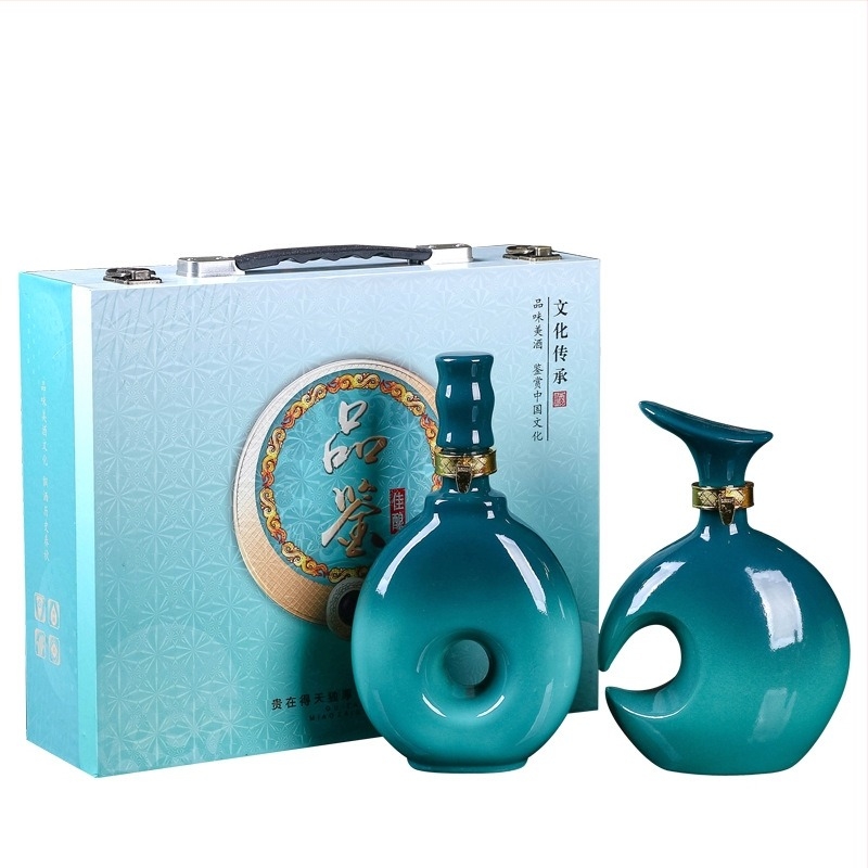 Recipient ceramic pentru vin, set sigilat de vin, decorativ pentru uz casnic, brand Yishan, stil Chinez Nou, ambalare individuală