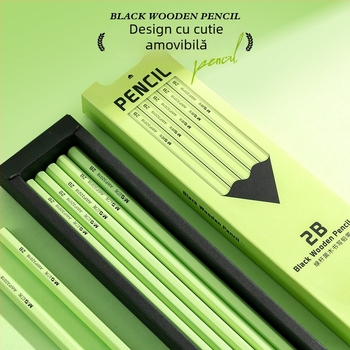 Creion cu înveliș din plastic, marcă națională, grad HB/2B, pentru învățământul primar și grădiniță