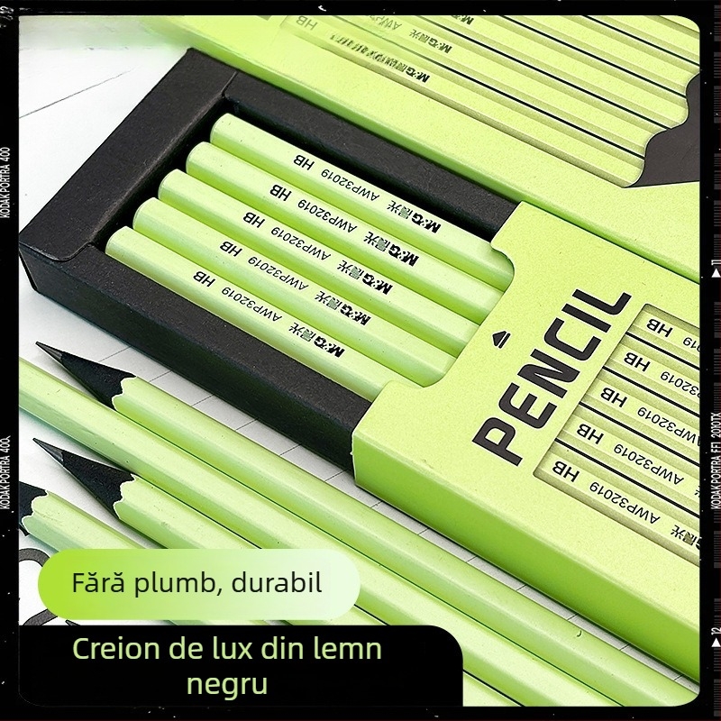 Creion cu înveliș din plastic, marcă națională, grad HB/2B, pentru învățământul primar și grădiniță